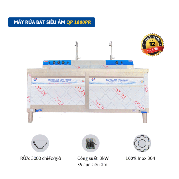 Máy rửa bát sóng siêu âm QP 1800PR