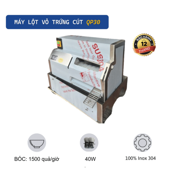 Máy lột vỏ trứng cút QP30