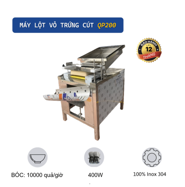 Máy lột vỏ trứng cút QP200