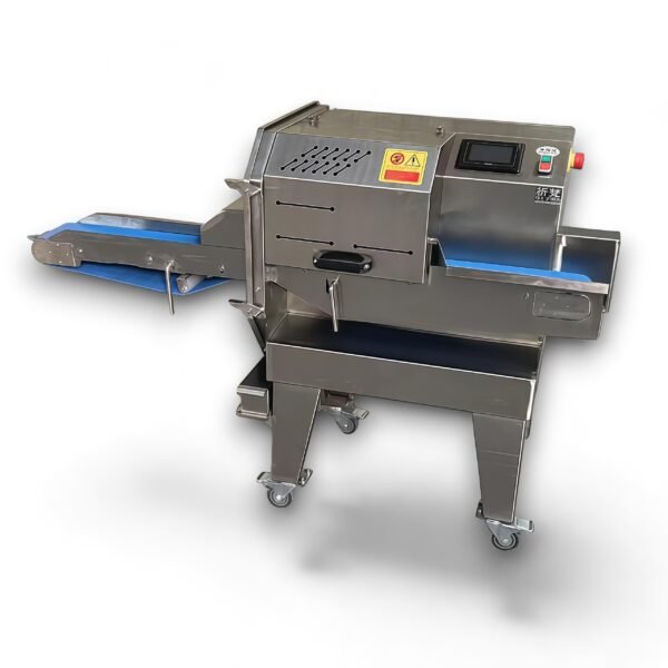 Băng tải 3 Máy thái thịt chín công nghiệp dạng băng tải MBC JX-120